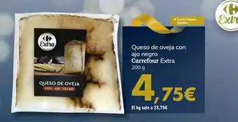 Carrefour Queso de oveja con ajo negro carrefour extra oferta