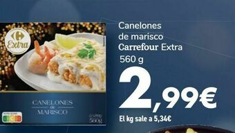 Carrefour Canelones de marisco carrefour extra oferta