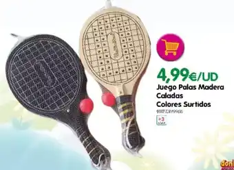 Don Dino Juego palas madera caladas colores surtidos oferta