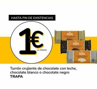 Supeco Turrón crujiente de chocolate con leche, chocolate blanco o chocolate negro trapa oferta