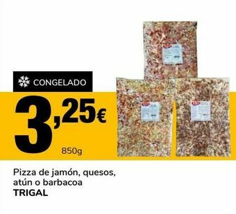 Supeco Pizza de jamón, queso atún o barbacoa trigal oferta