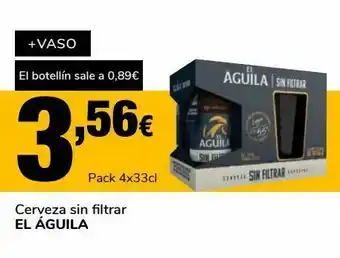 Supeco Cerveza sin filtrar pack 4x33cl el águila oferta