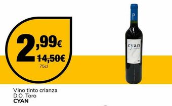 Supeco Vino tinto crianza d.o toro cyan oferta