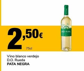Supeco Vino blanco verdejo d.o rueda pata negra oferta