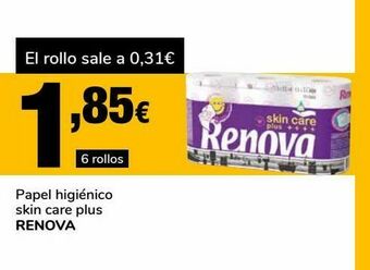 Supeco Papel higiénico skin care plus renova oferta