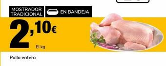 Supeco Pollo entero, el kg oferta