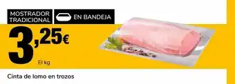 Supeco Cinta de lomo en trozos, el kg oferta