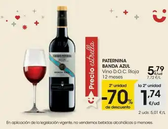 Eroski Paternina banda azul vino d.o.c. rioja 12 meses oferta