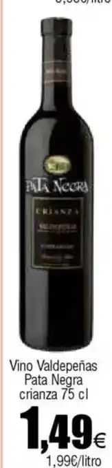 Cash FROIZ Vino Valdepeñas Pata Negra crianza oferta