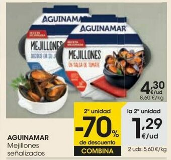 Eroski Aguinamar mejillones señalizados oferta