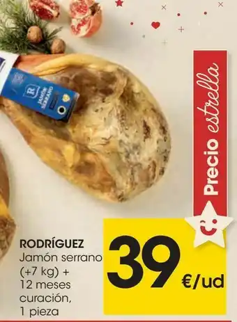 Eroski Rodríguez jamón serrano + 12 meses curación oferta