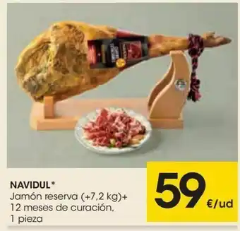 Eroski Navidul jamón reserva + 12 meses de curación oferta