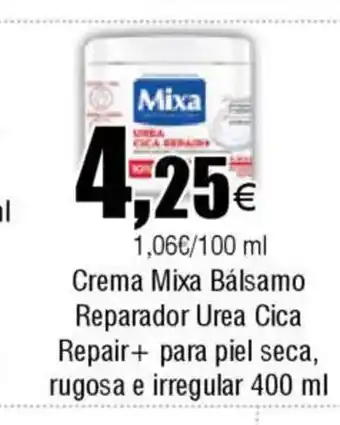 Cash FROIZ Crema Mixa Bálsamo Reparador Urea Cica Repair+ para piel seca, rugosa e irregular oferta