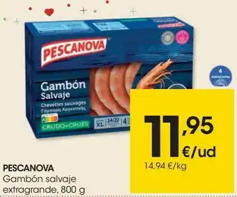 Eroski Pescanova gambón salvaje extragrande oferta