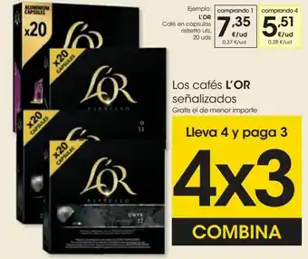 Eroski L'or café en cápsulas ristretto utz oferta