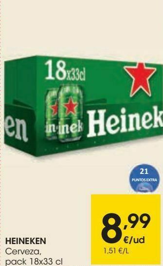 Eroski Heineken cerveza oferta