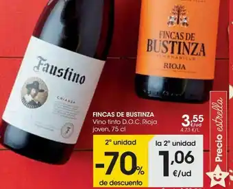 Eroski Vino tinto d.o.c. rioja fincas de bustinza vino tinto d.o.c. rioja joven oferta