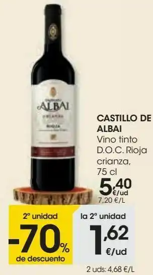 Eroski Castillo de albai vino tinto d.o.c. rioja crianza oferta