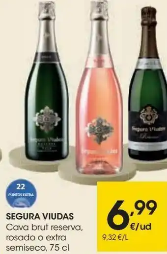 Eroski Segura viudas cava brut reserva rosado o extra semiseco oferta