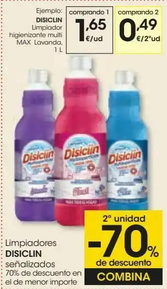 Eroski Disiclin limpiador higienizante multi max lavanda oferta