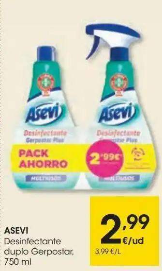 Eroski Asevi desinfectante duplo gerpostar oferta
