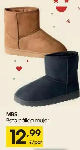Eroski Mbs bota cálida mujer oferta