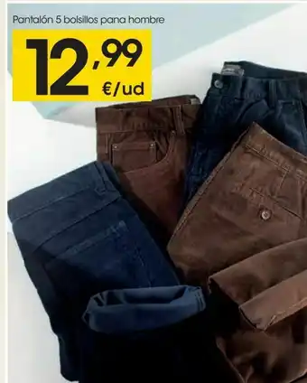 Eroski Pantalón 5 bolsillos pana hombre oferta