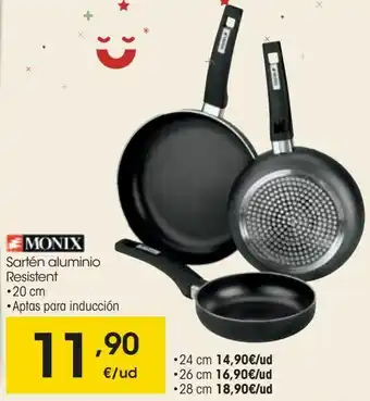 Eroski Monix sartén aluminio resisten oferta