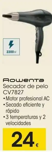 Eroski Rowenta secador de pelo cv7827 oferta