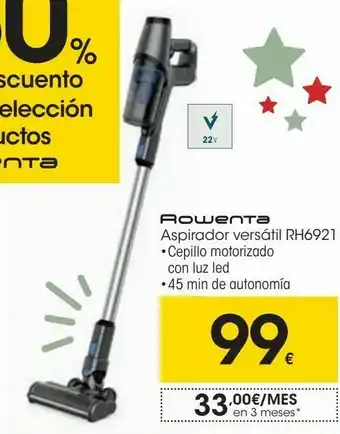Eroski Rowenta aspirador versátil rh6921 oferta