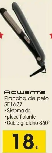Eroski Rowenta plancha de pelo sf1627 oferta