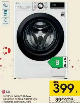 Eroski Lg lavadora f4wv3009s6w oferta