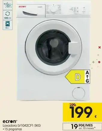Eroski Ecron lavadora lv1042cf1 5kg oferta