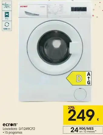 Eroski Ecron lavadora lv1249cf2 oferta