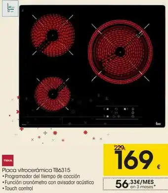 Eroski Teka placa vitrocerámica tb6315 oferta