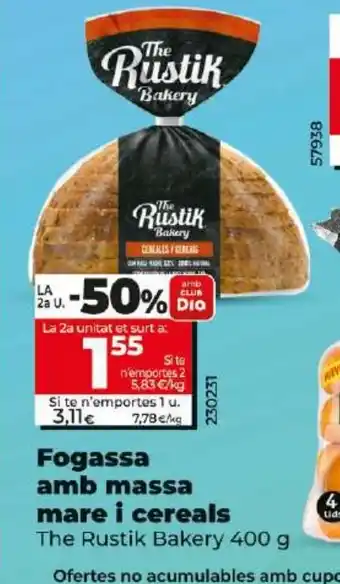 Dia Fogassa amb massa mare i cereals oferta