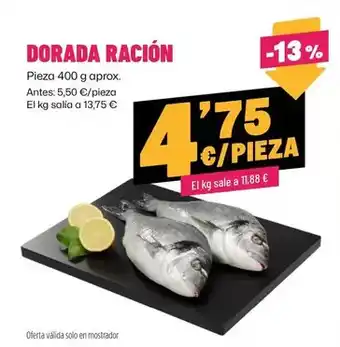 AhorraMas Dorada racion oferta