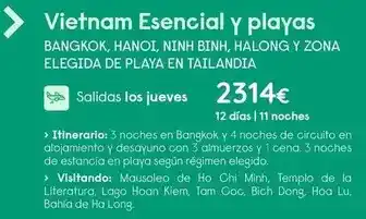Travelplan Elegido - vietnam esencial y playas oferta