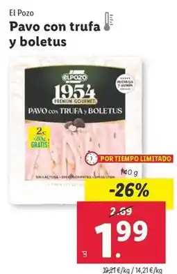 Lidl Elpozo - pavo con trufa y boletus oferta