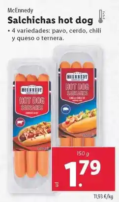 Lidl Mcennedy - salchichas hot dog oferta