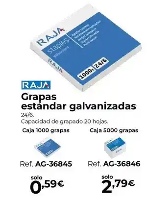 Staples Kalamazoo Raja - grapas estándar galvanizadas oferta