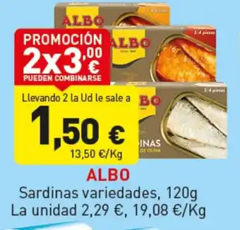 Hiperber ALBO Sardinas variedades oferta