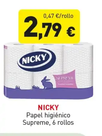 Hiperber NICKY Papel higiénico Supreme, 6 rollos oferta