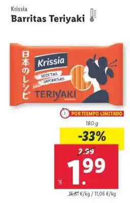 Lidl Barritas Teriyaki oferta
