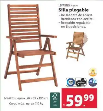 Lidl LIVARNO Home Silla plegable oferta