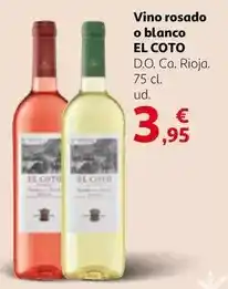Alcampo El coto - vino rosado o blanco oferta
