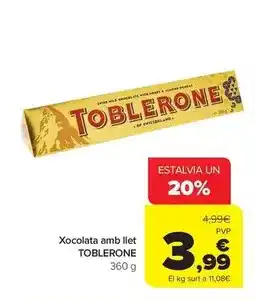 Andorra 2000 Toblerone - xocolata amb llet oferta