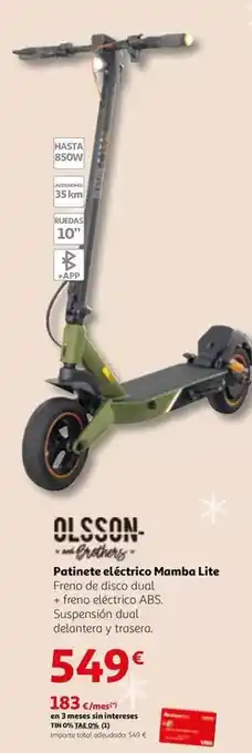 Alcampo Abs - patinete spéciéctrico mambo lite oferta
