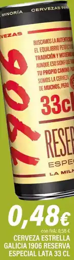 Cash Ifa Perfecto - cerveza estrella galicia oferta