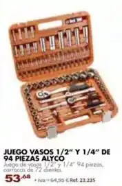 Coferdroza Juego vasos 1/2 y 1/4 de 94 piezas alyco oferta